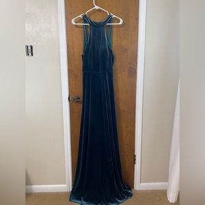 Shop Revelry Tori Velvet Dress in Desert Blue